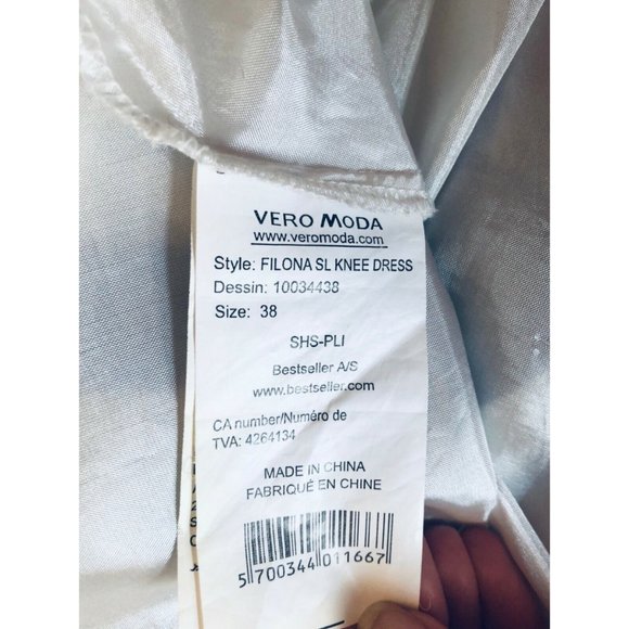 Vero Moda Filona Knee Dress Size 8 Medium - Picture 9 of 10